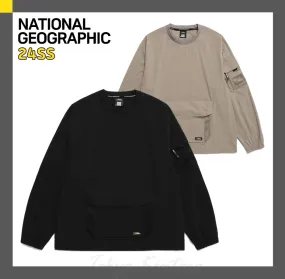 Street Style Long Sleeves Logo NATIONAL GEOGRAPHIC Sweatshirts