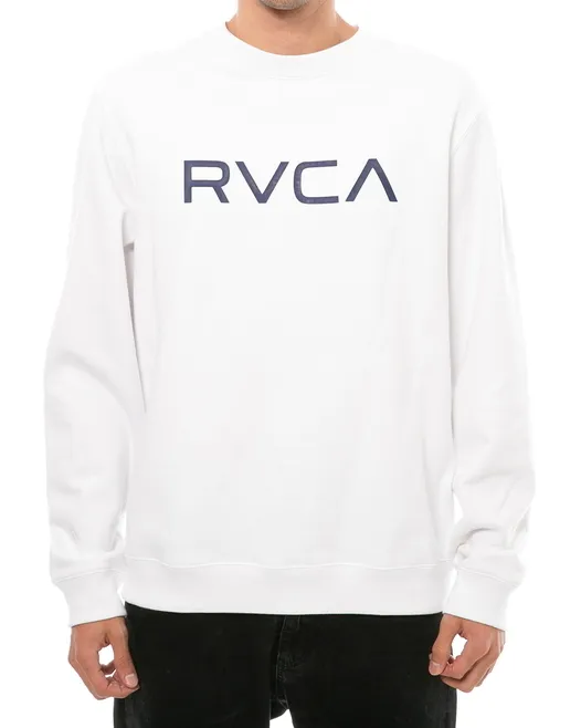 Unisex Plain Logo Crew Neck RVCA Sweatshirts