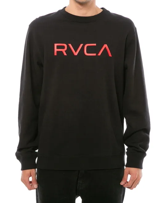 Unisex Plain Logo Crew Neck RVCA Sweatshirts