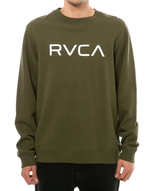 Unisex Plain Logo Crew Neck RVCA Sweatshirts