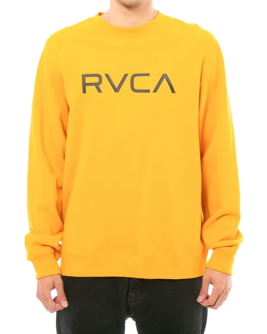 Unisex Plain Logo Crew Neck RVCA Sweatshirts