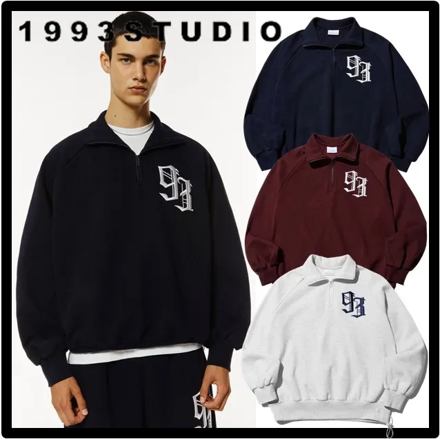 Street Style Logo Unisex 1993studio Sweatshirts