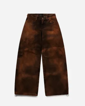 Low Rise Acid Wash Flare Pants