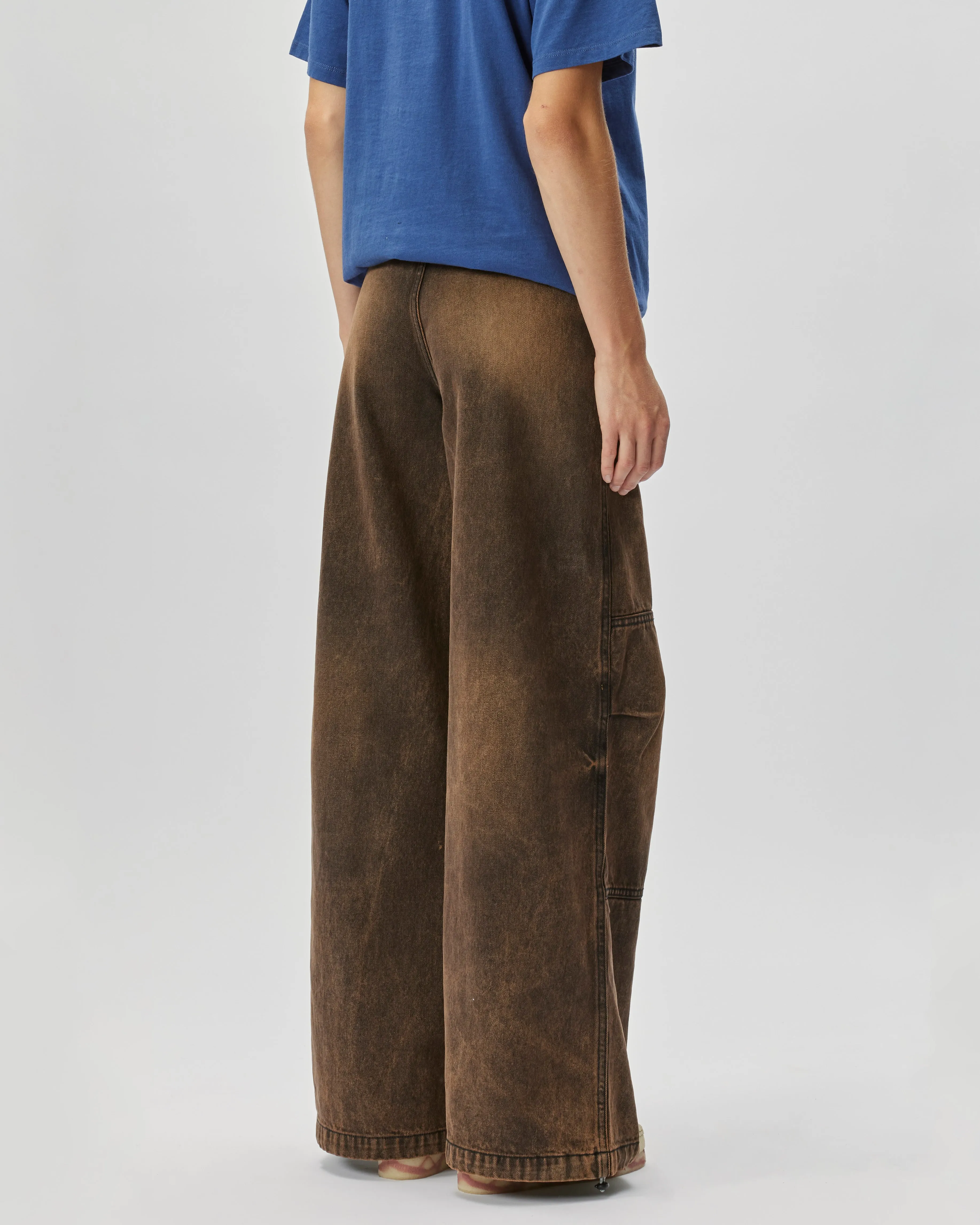 Low Rise Acid Wash Flare Pants