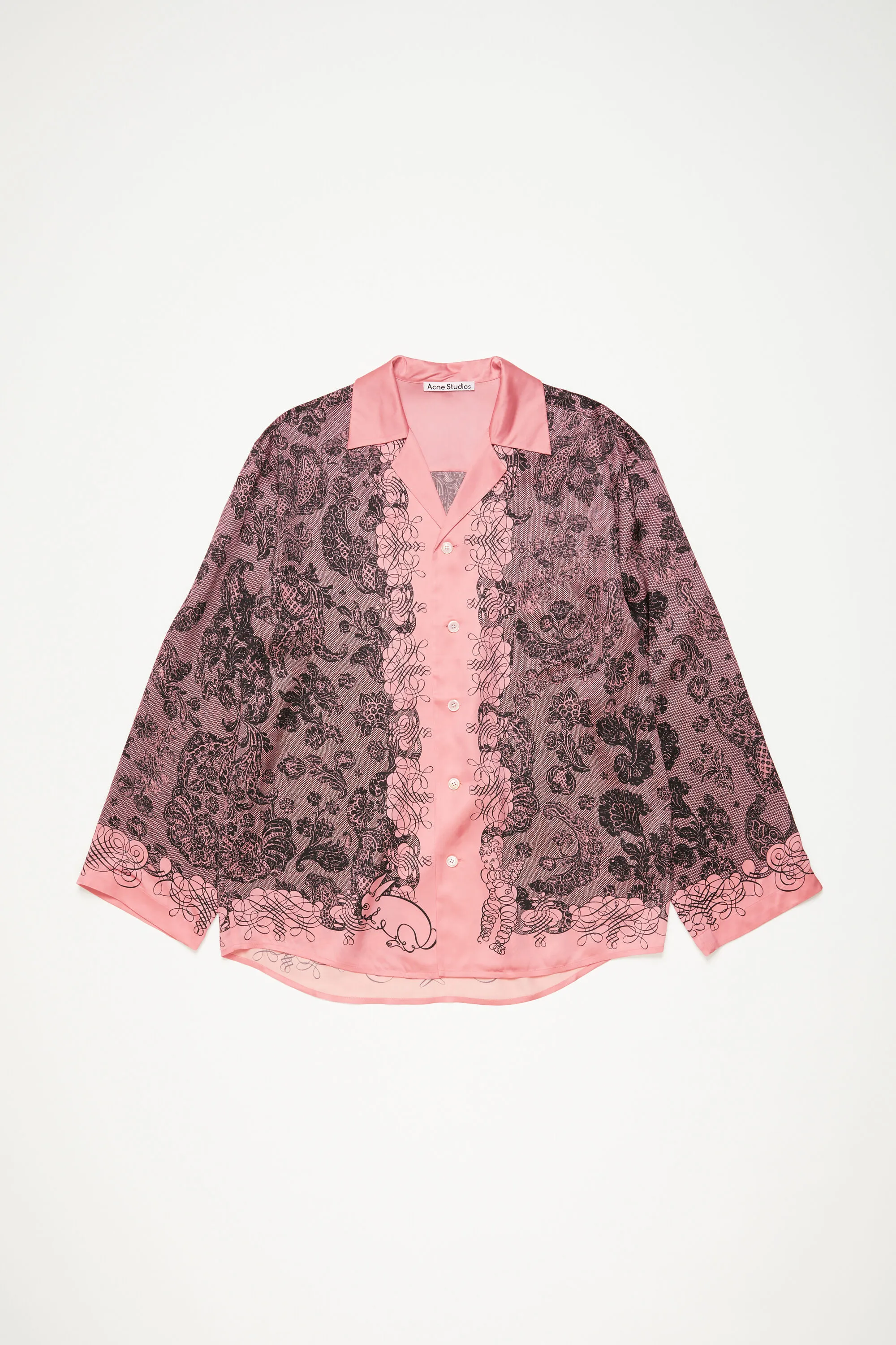 Unisex Street Style Asymmetrical Long Sleeves Paisley Shirt by Acne Studios