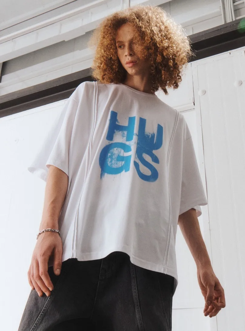 Unisex Street Style Logo T-Shirts with Short Sleeves by ADD SEOUL