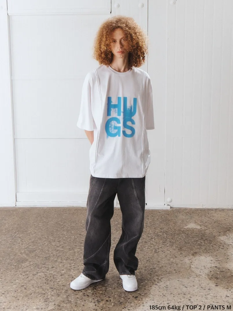 Unisex Street Style Logo T-Shirts with Short Sleeves by ADD SEOUL