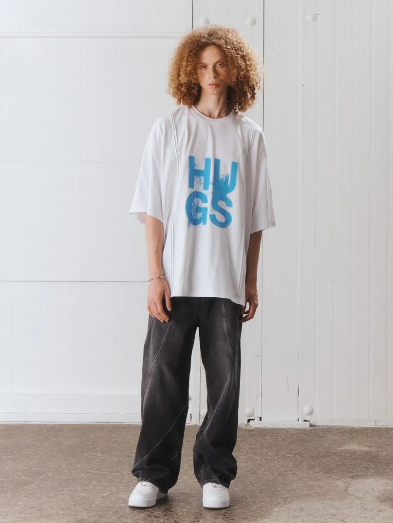 Unisex Street Style Logo T-Shirts with Short Sleeves by ADD SEOUL