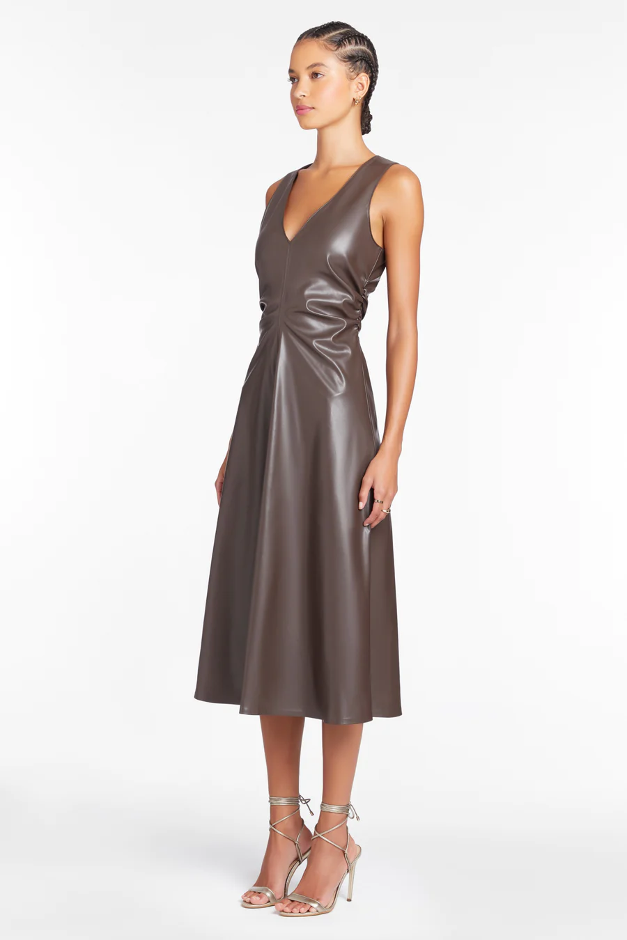 Faux Leather Sabal Dress by Amanda Uprichard