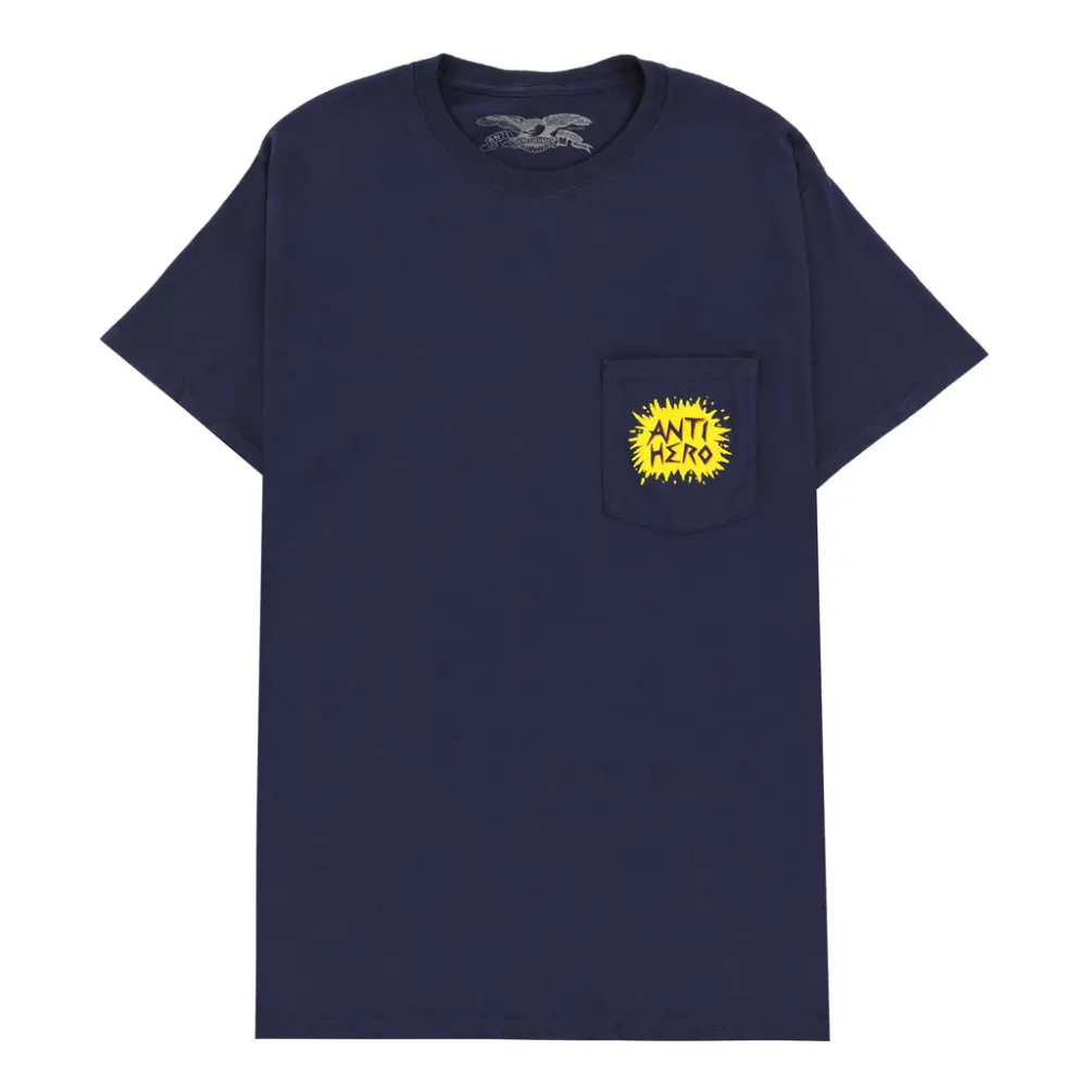 Anti Hero Curb Pigeon Pocket Tee Navy