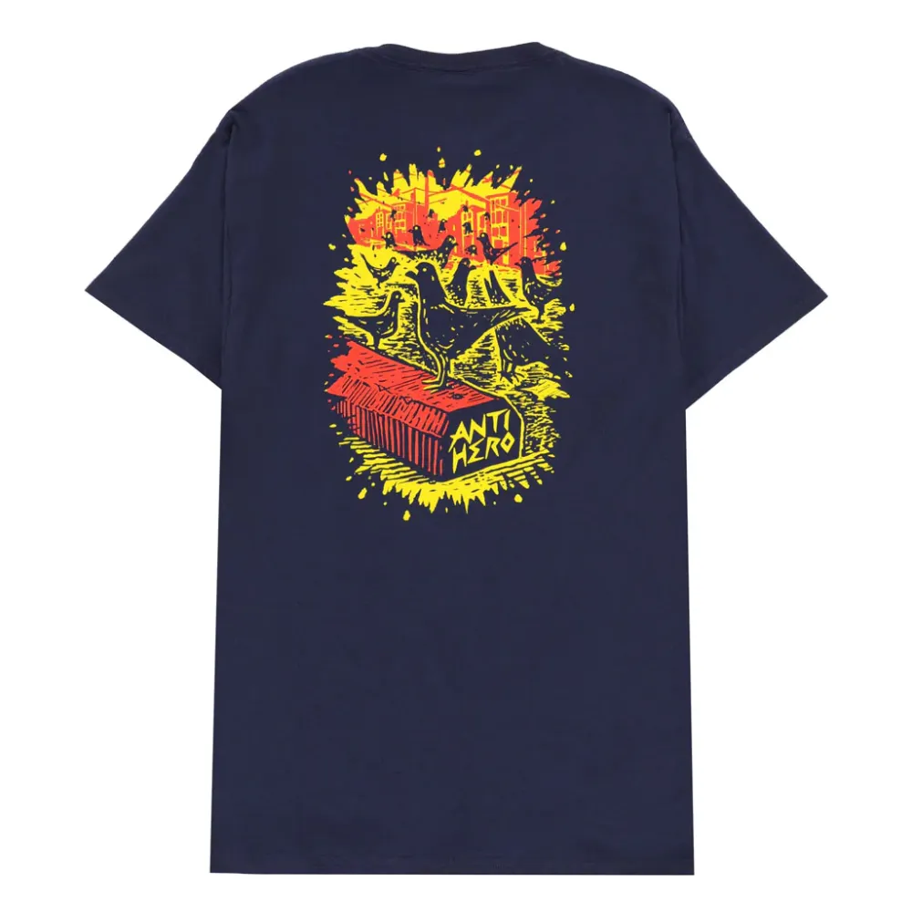 Anti Hero Curb Pigeon Pocket Tee Navy