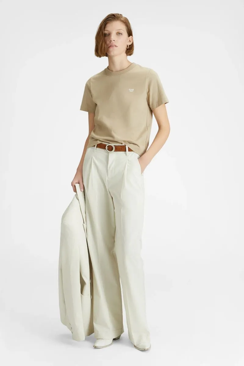 Beige Flare Pants for Women