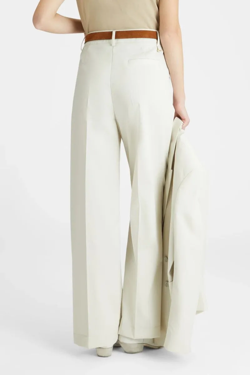 Beige Flare Pants for Women