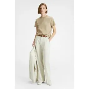 Beige Flare Pants for Women