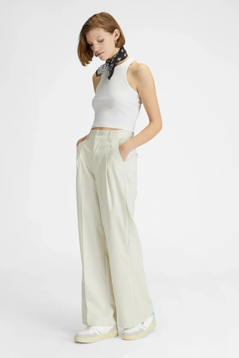 Beige Flare Pants for Women