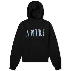 Black AMIRI Hoodie with Core Logo in Paisley