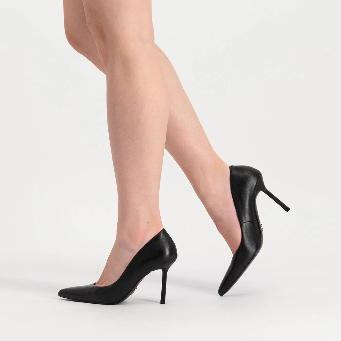 Black Leather Classie Pump