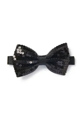 Men's Black Sequin Bow Tie