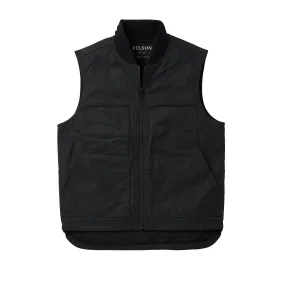 Black Men's Tin Cloth Insulated Work Vest Size Small