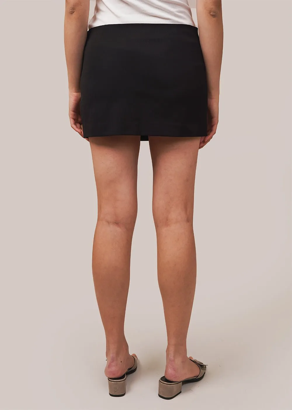 Black Pocket Mini Skirt