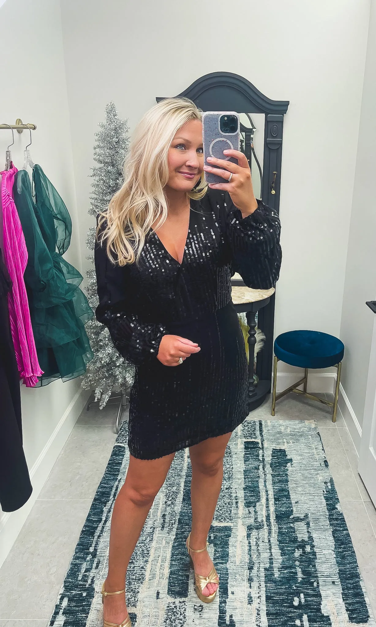 Black Sequin Dress