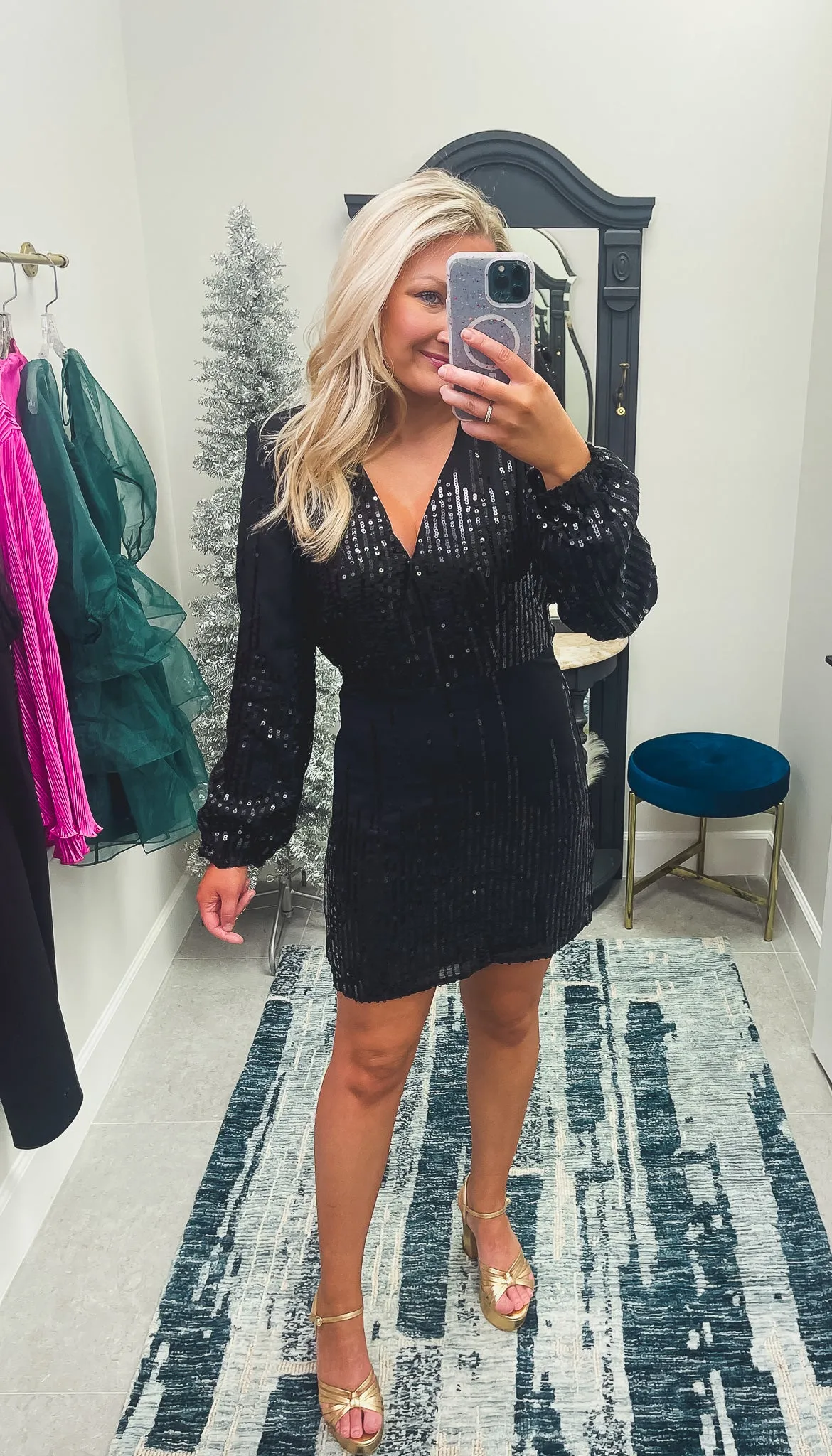 Black Sequin Dress