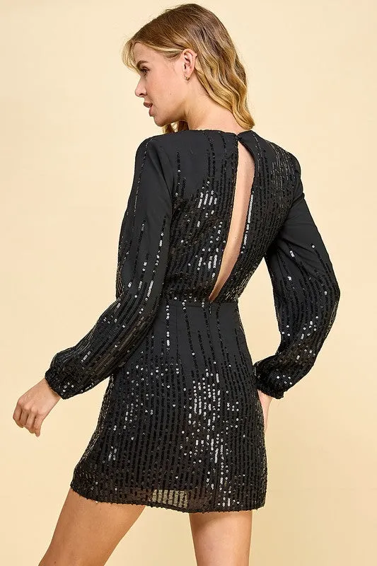 Black Sequin Dress