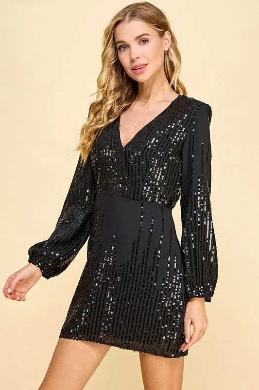 Black Sequin Dress