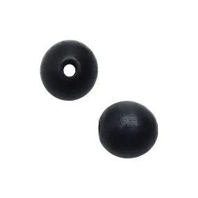 Smooth Round Wood Beads 10mm Black