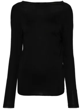 Black Wool Blend Sweaters by Fabiana Filippi