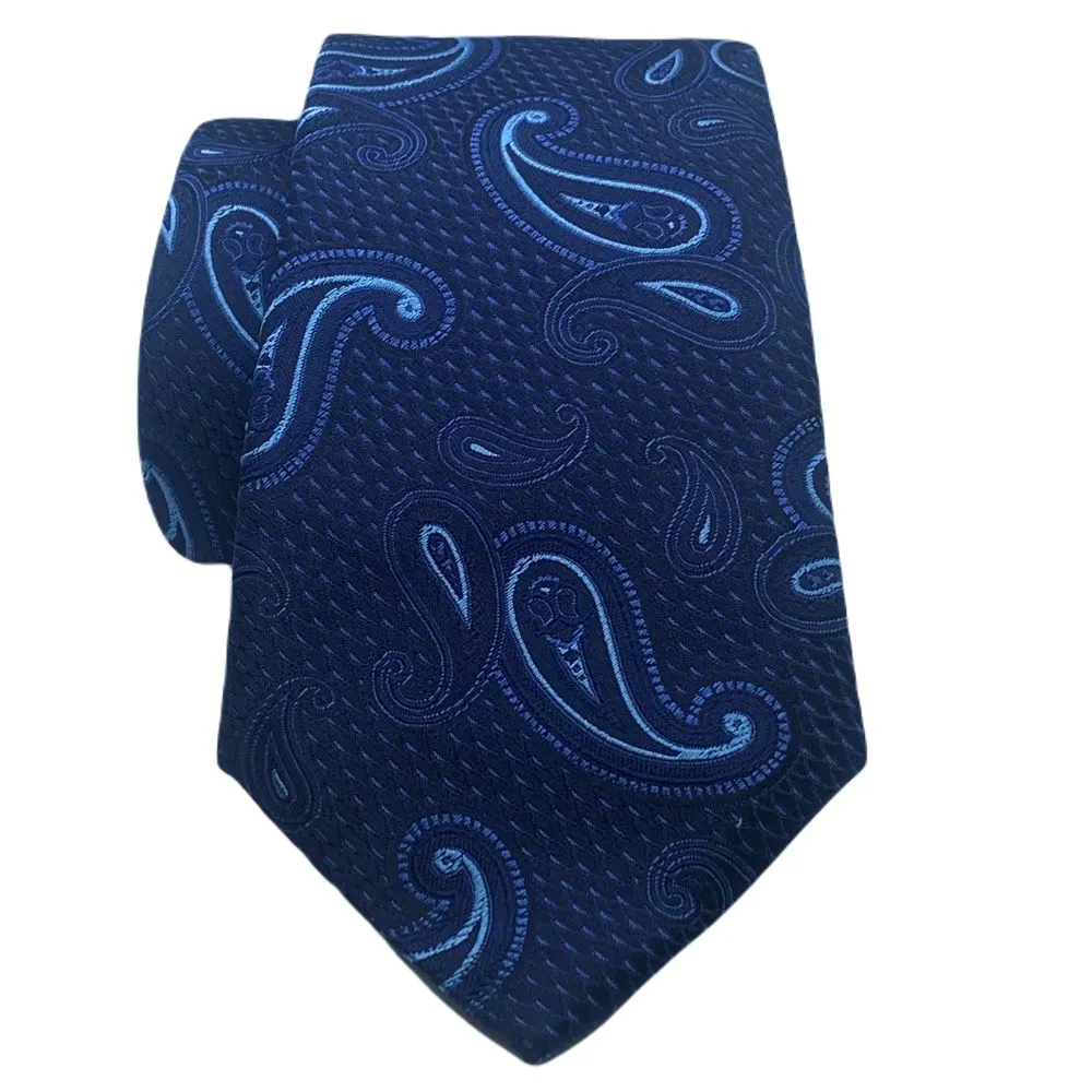 Blue Paisley Silk Tie