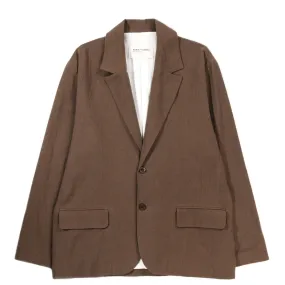 brown cotton blazer