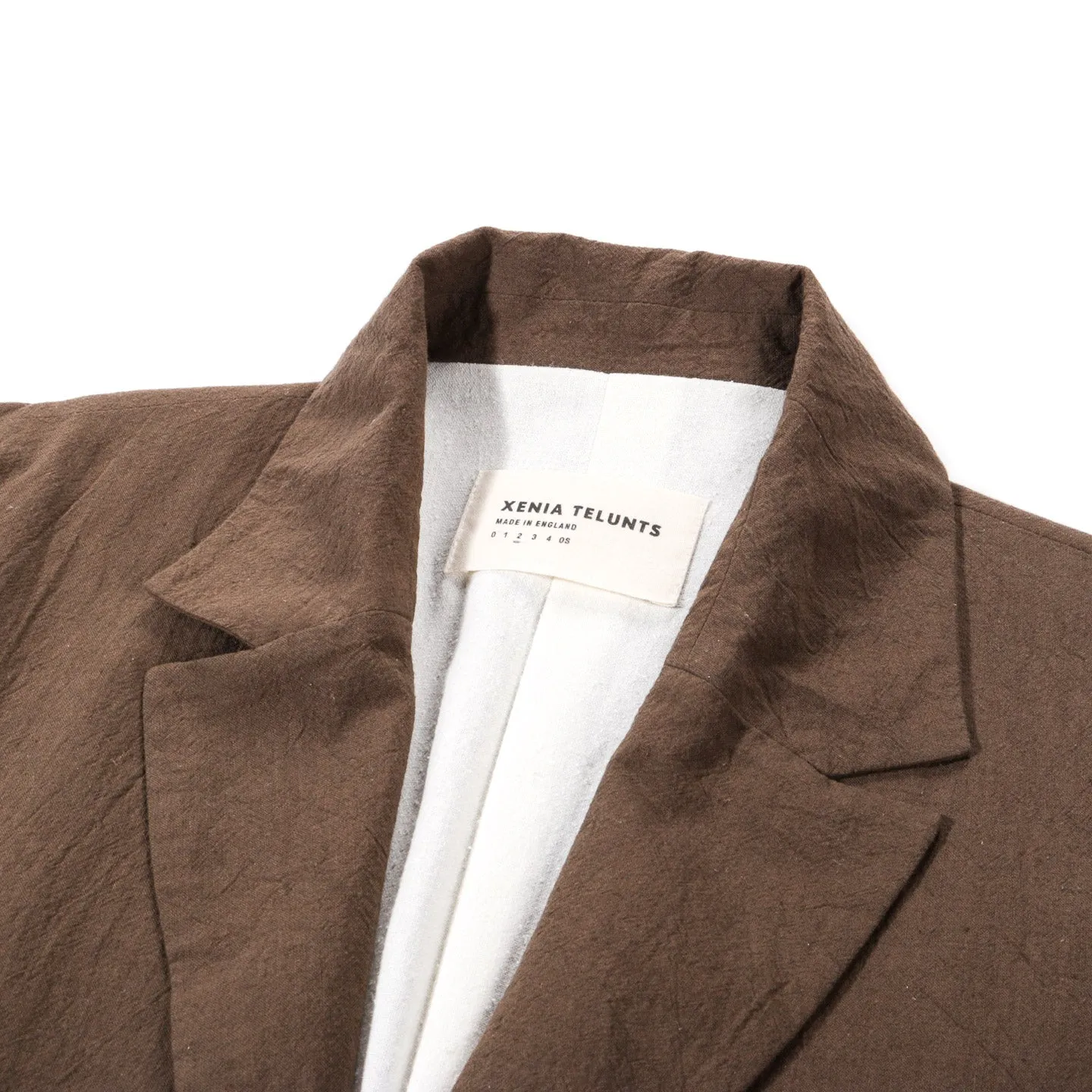 brown cotton blazer