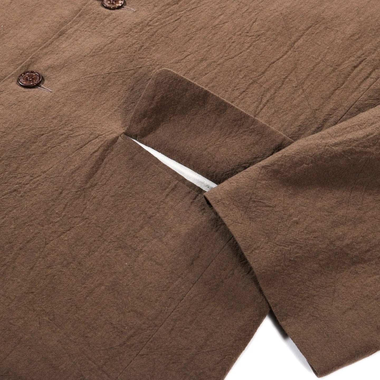 brown cotton blazer