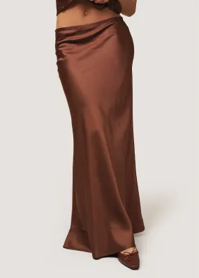 Dark Brown Fitted Skirt