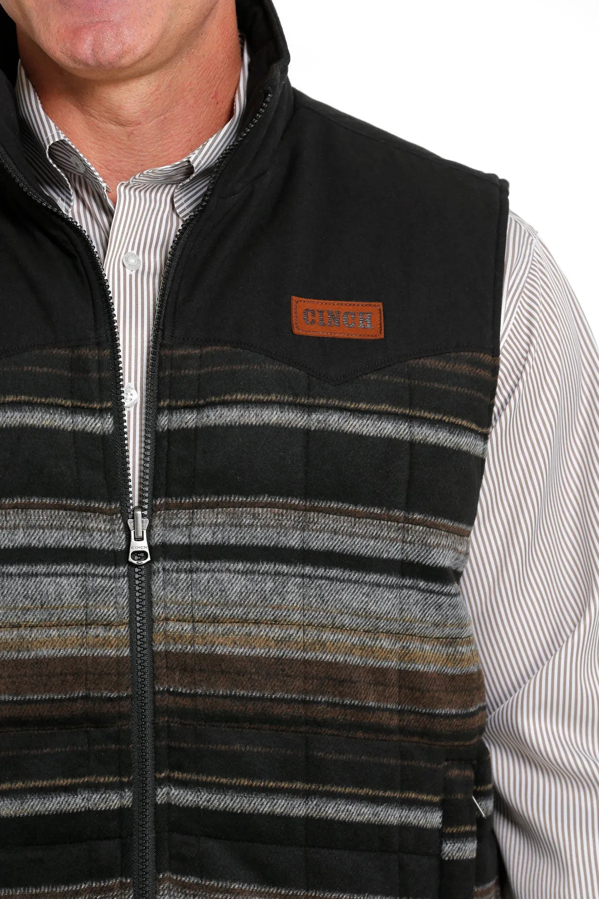 Brown Quilted Reversible Vest