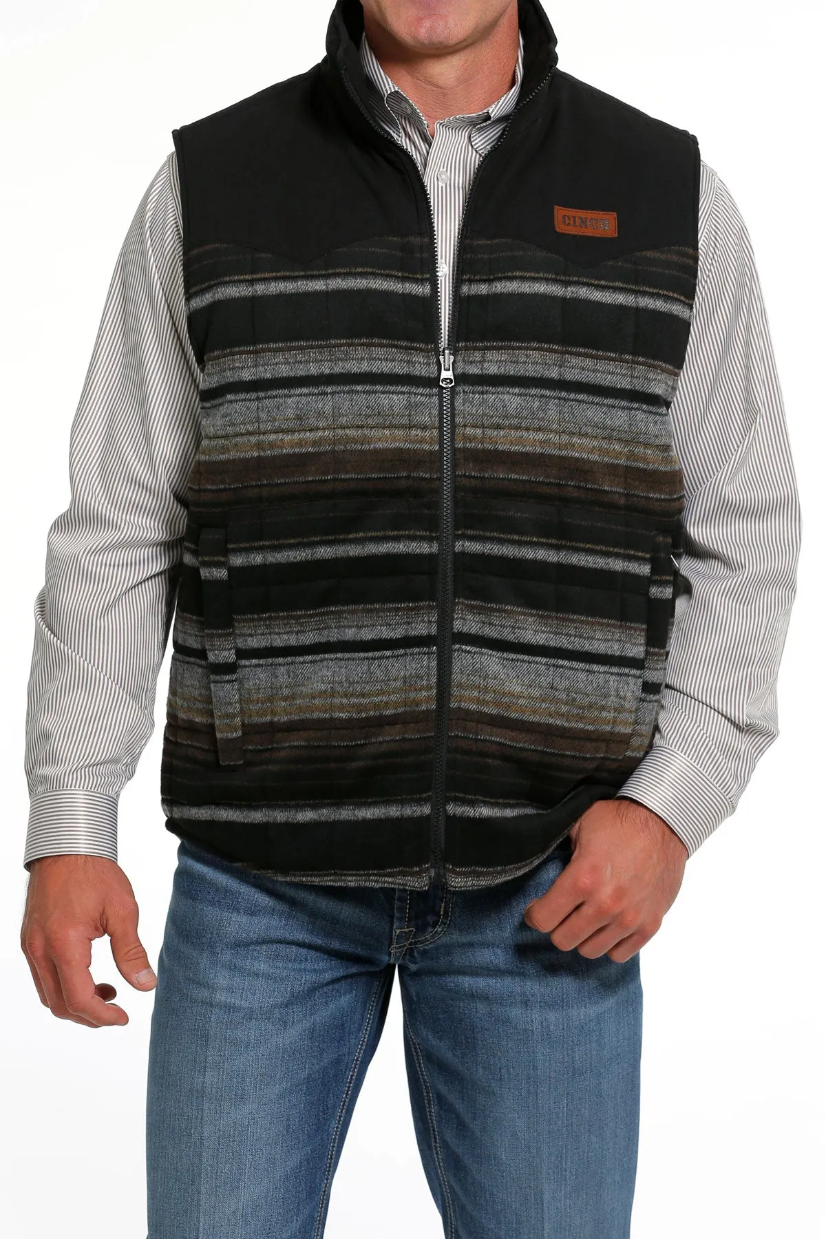 Brown Quilted Reversible Vest