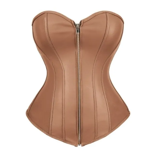 Brown Rubber Corset Drag