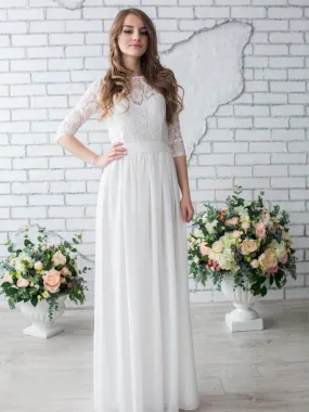 Affordable Beautiful Long Wedding Dresses with Straight Mermaid Cut & Lace