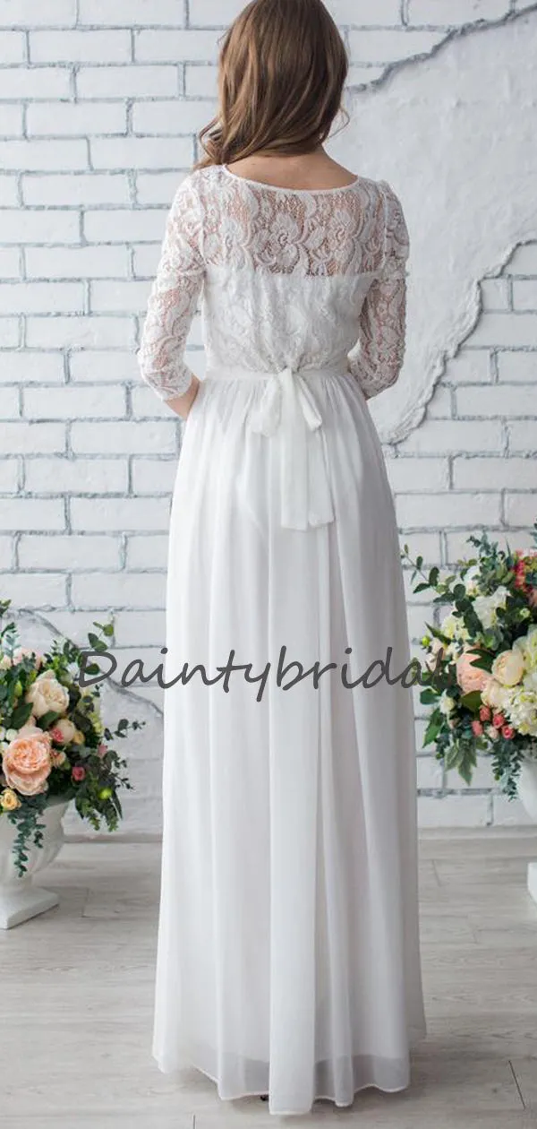 Affordable Beautiful Long Wedding Dresses with Straight Mermaid Cut & Lace