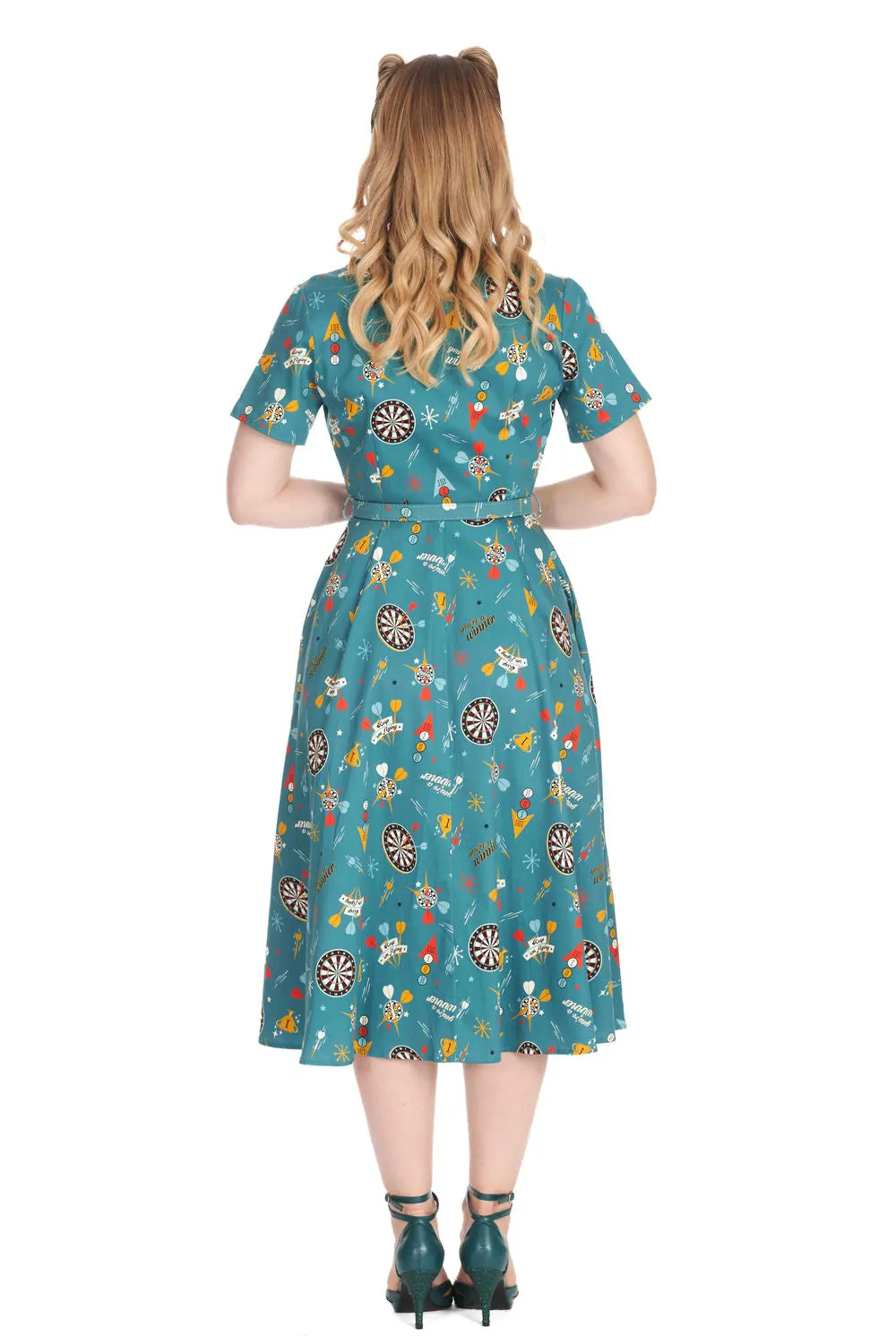 KEEP EM FLYING Button Swing Dress