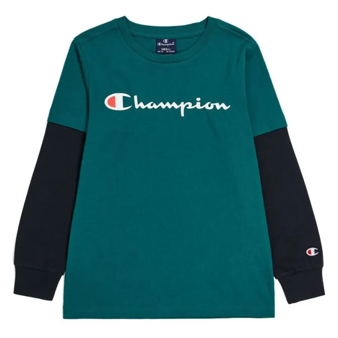 Champion Long-Sleeve Logo T-shirt 306503-GS571