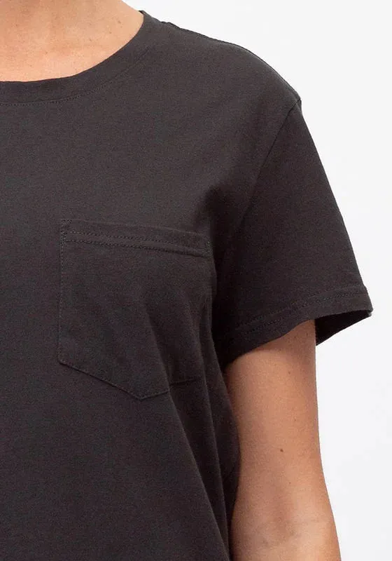 Charcoal Vintage T-Shirt with Pocket