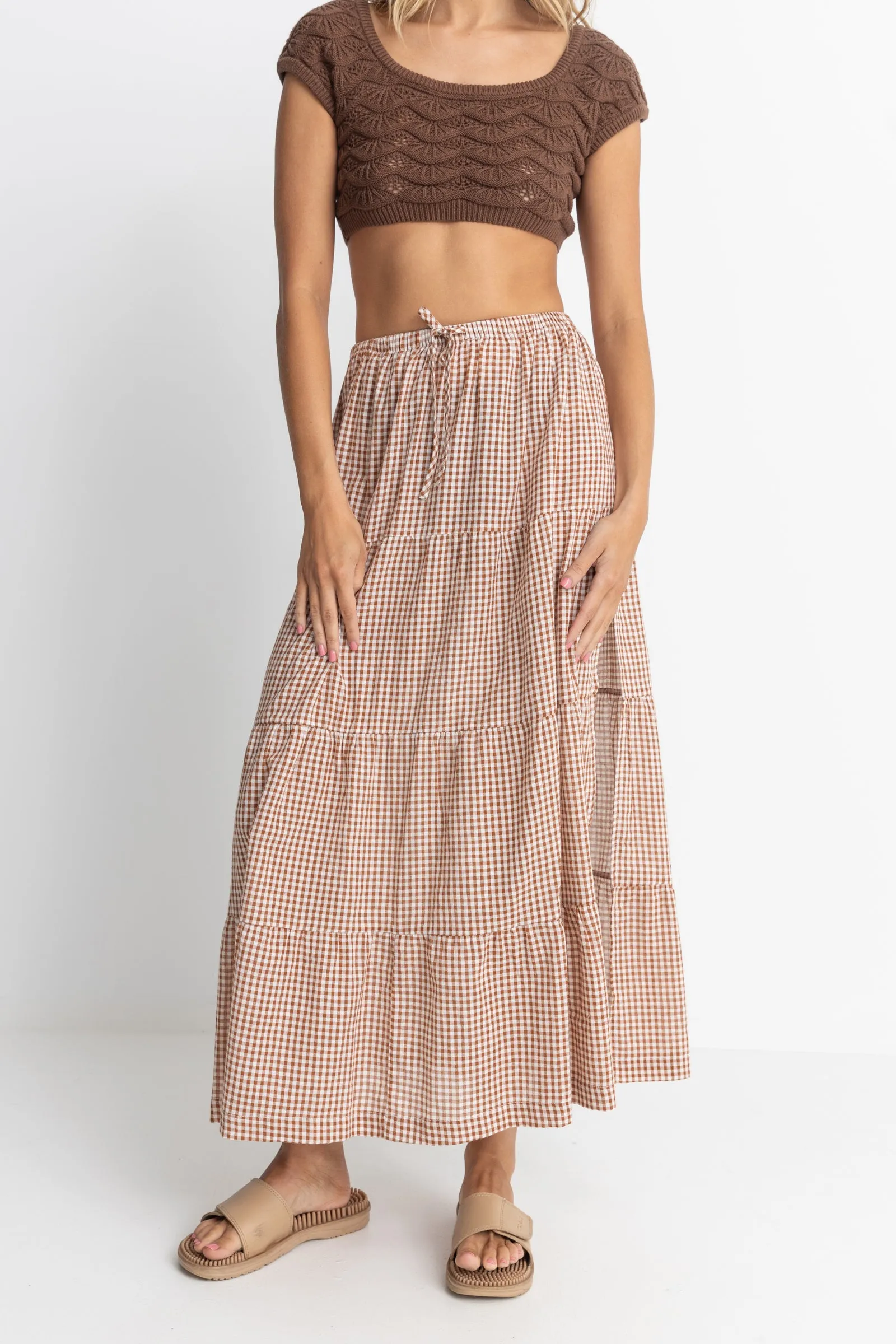 Checkered Maxi Skirt