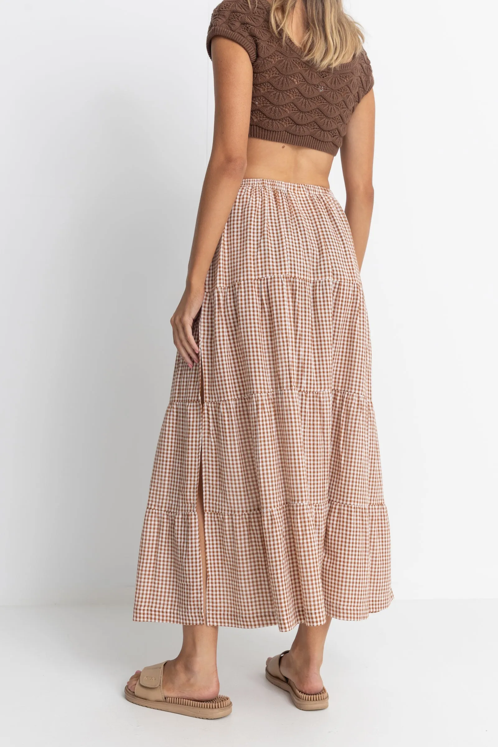 Checkered Maxi Skirt