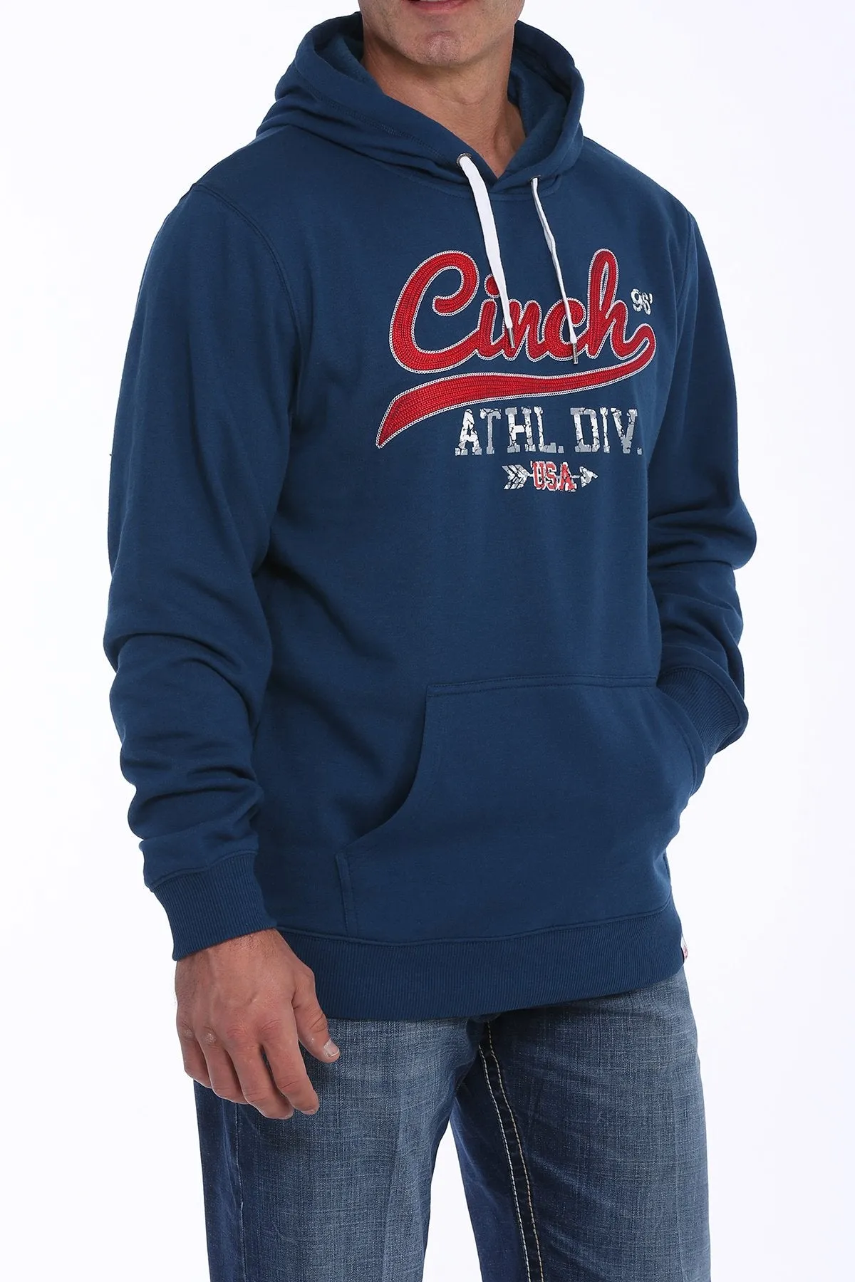 Navy Cinch Mens Logo Hoodie