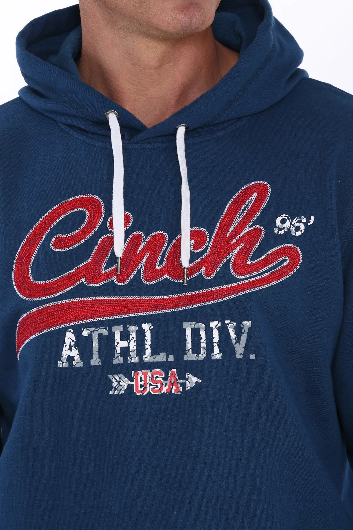 Navy Cinch Mens Logo Hoodie