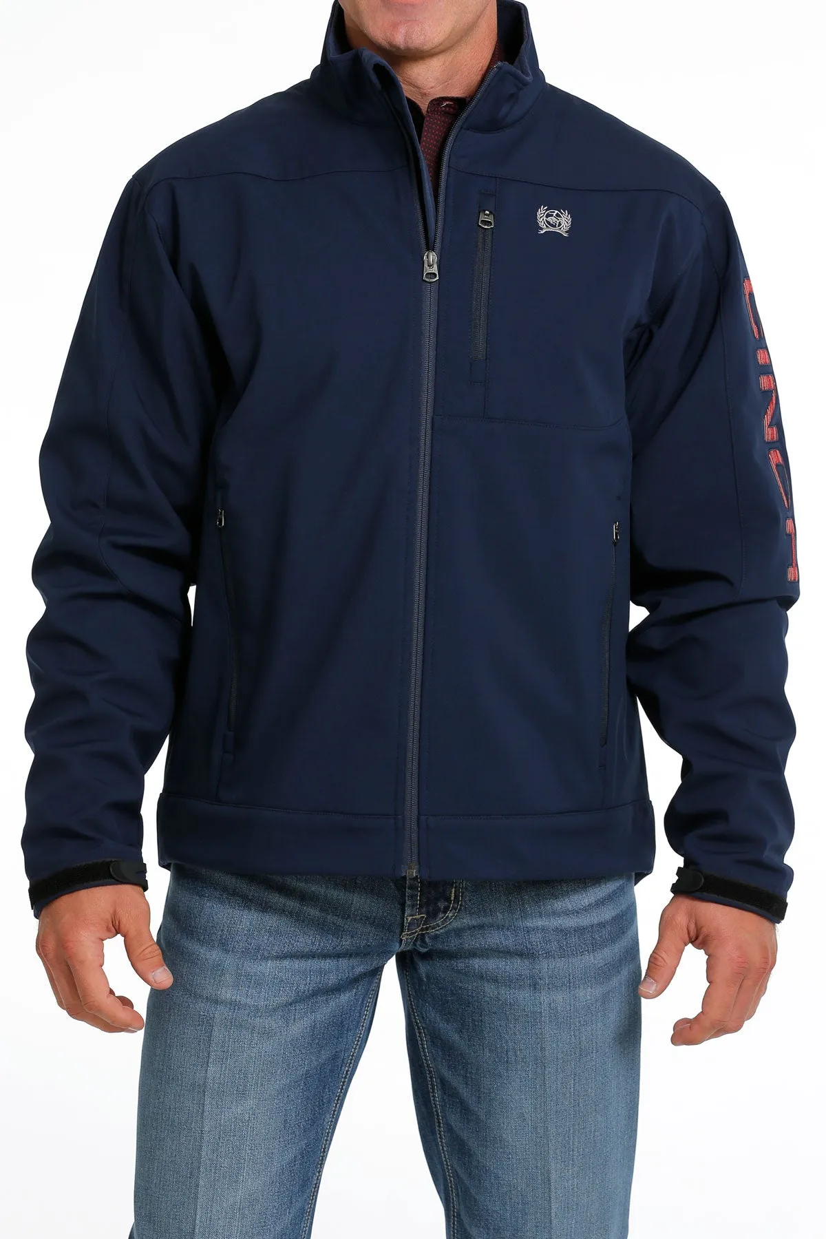 Cinch Navy Solid Bonded Jacket for Men