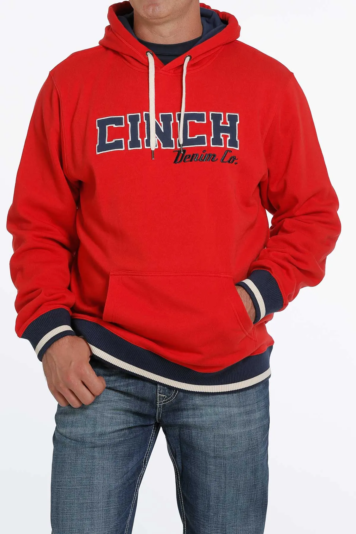 Red Men's Hoodie by Cinch