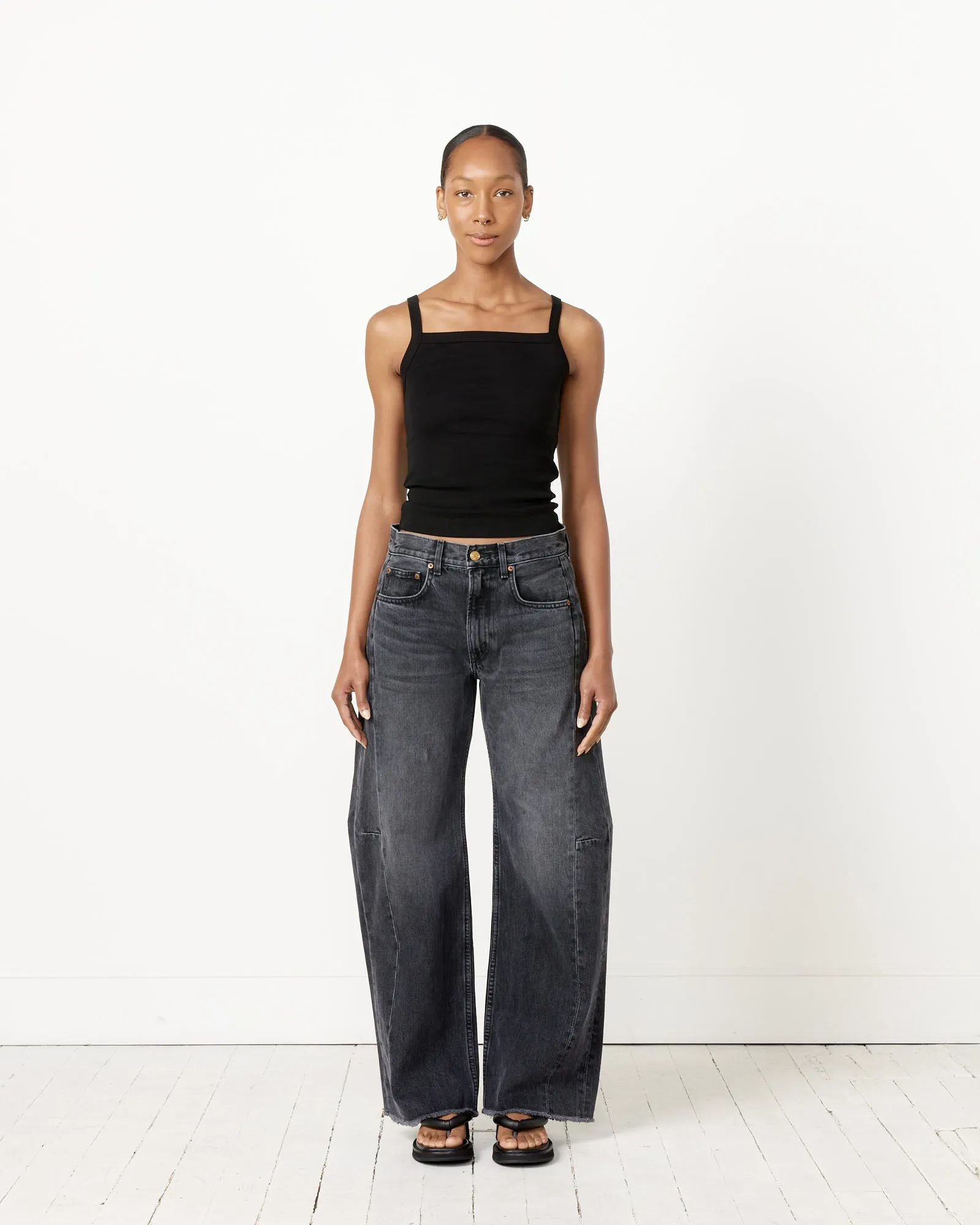 Stil Black Relaxed Long Lasso Jeans